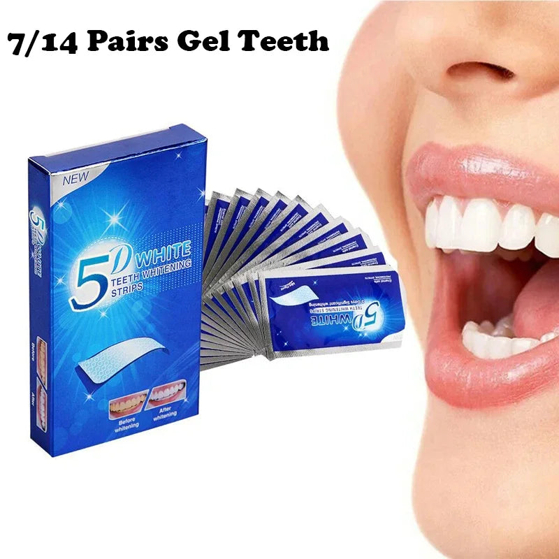 5D White Teeth Whitening Strips Professional Effects