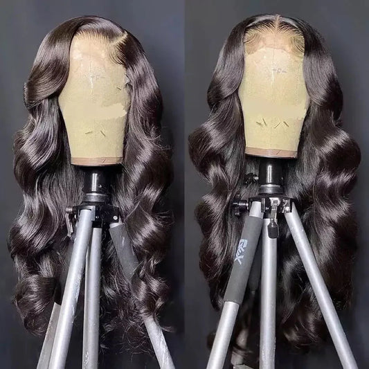 13x6 13x4 Natural HD Lace Frontal Human Hair Wigs Body Wave Pre Plucked